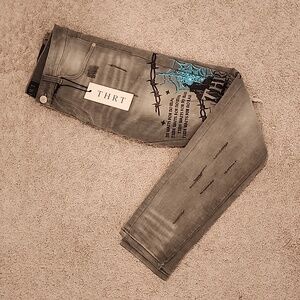 THRT DENIM - "time waits for no man" jeans - Pre-owned, size 30